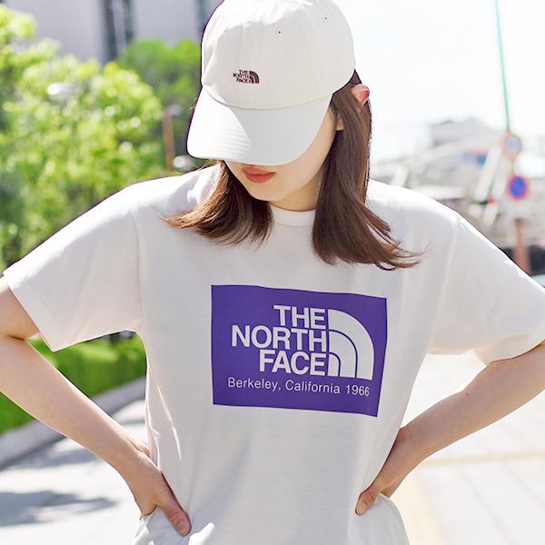 THE NORTH FACE ノースフェイス 半袖Tシャツ レディース 白 パープル 