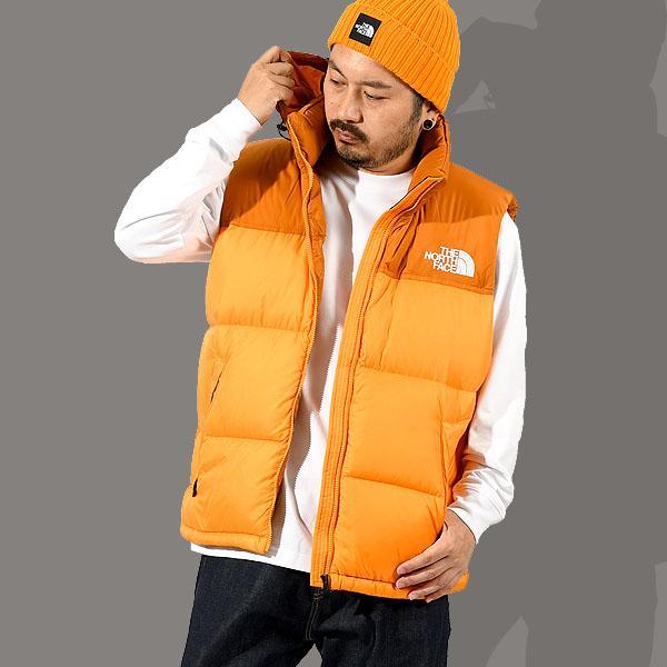 THE NORTH FACE ダウンベスト ベスト オレンジ/グレー 【XL】 THE NORTH FACE（ザ ノースフェイス） 36%off ノースフェイス 高品質