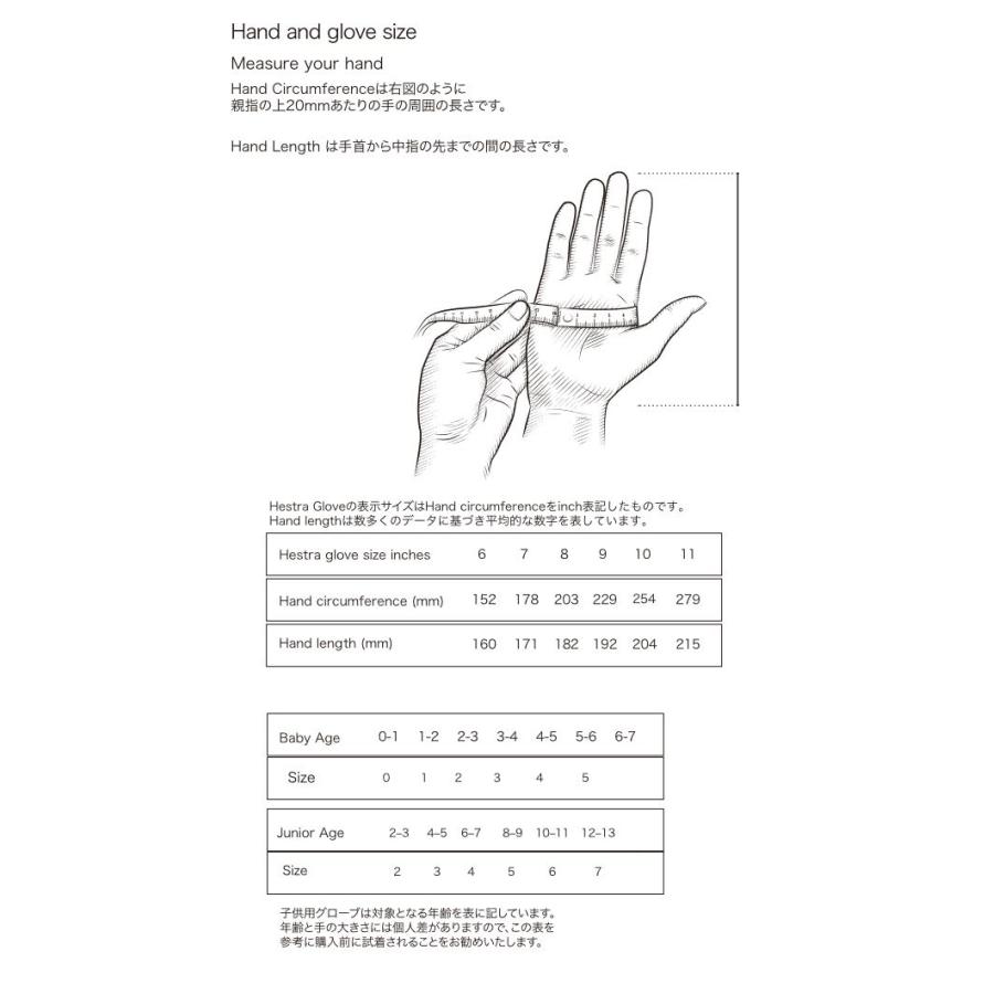 HESTRA（ヘストラ） レザーミトン Topo 3-Finger MITTEN メンズ ミトン