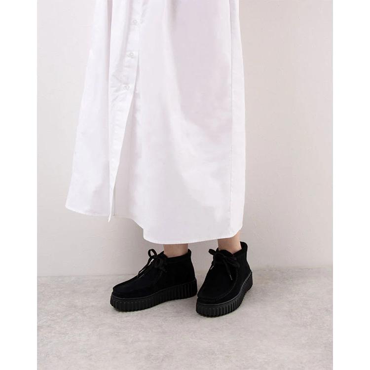 Clarks（クラークス） レディース 厚底 モカシン ブーツ ヒール高4.5cm