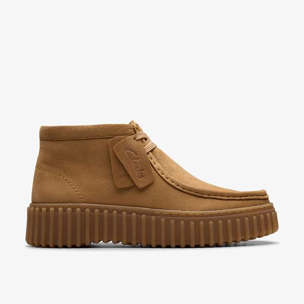 Clarks（クラークス） レディース 厚底 モカシン ブーツ ヒール高4.5cm