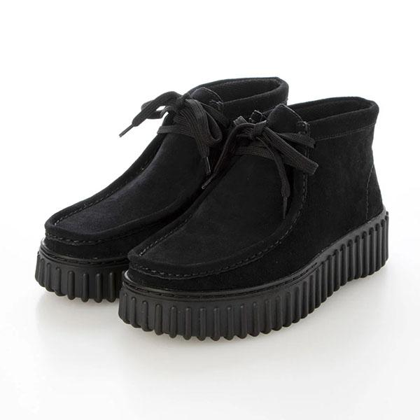 Clarks（クラークス） レディース 厚底 モカシン ブーツ ヒール高4.5cm