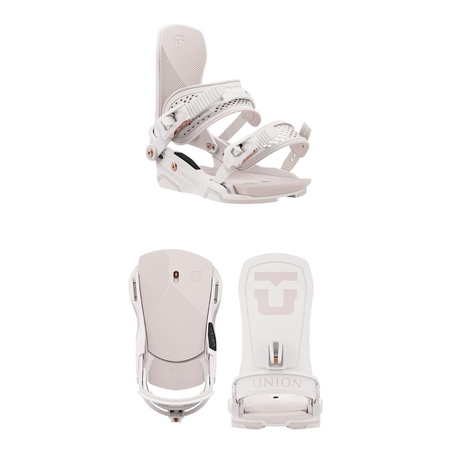 【美品】ユニオン トリロジー ビンディングSサイズ　ホワイト×ピンクゴールド UNION BINDING ユニオン バインディング TRILOGY トリロジー