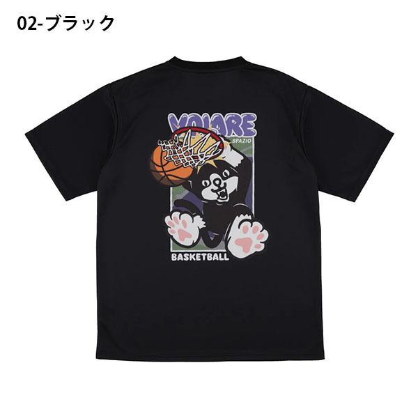 ゆうパケット対応可能！接触冷感 スパッツィオ メンズ レディース 半袖 Tシャツ Volareダンクプラシャツ プラクティスシャツ バスケットボール ウェア VB-0013 | Spazio | 01