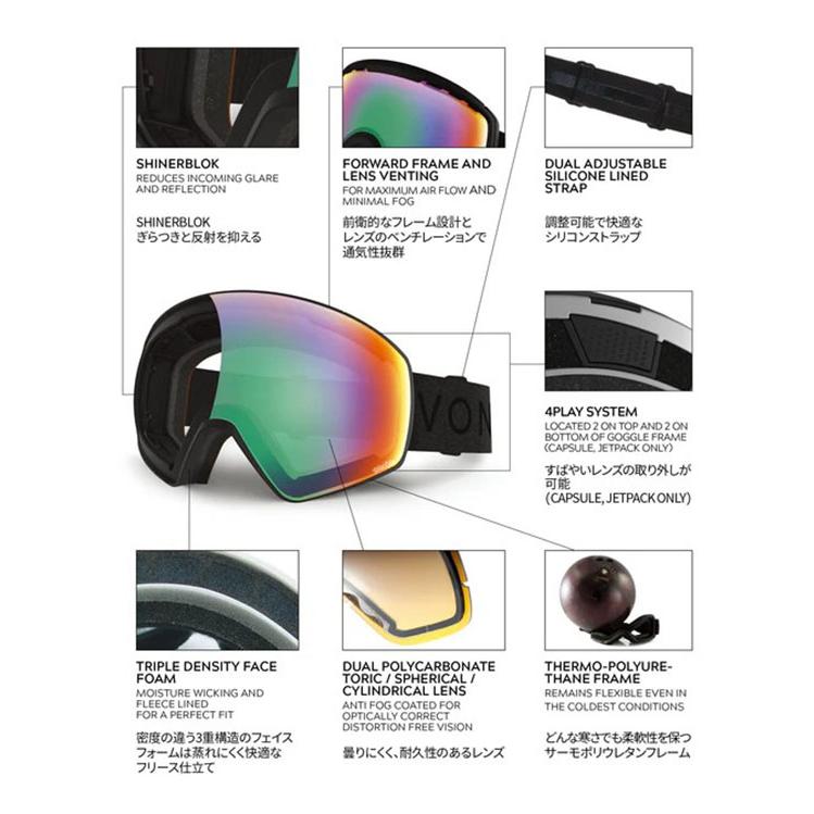 VONZIPPER（ボンジッパー） ゴーグル キッズ ジュニア レディース 婦人