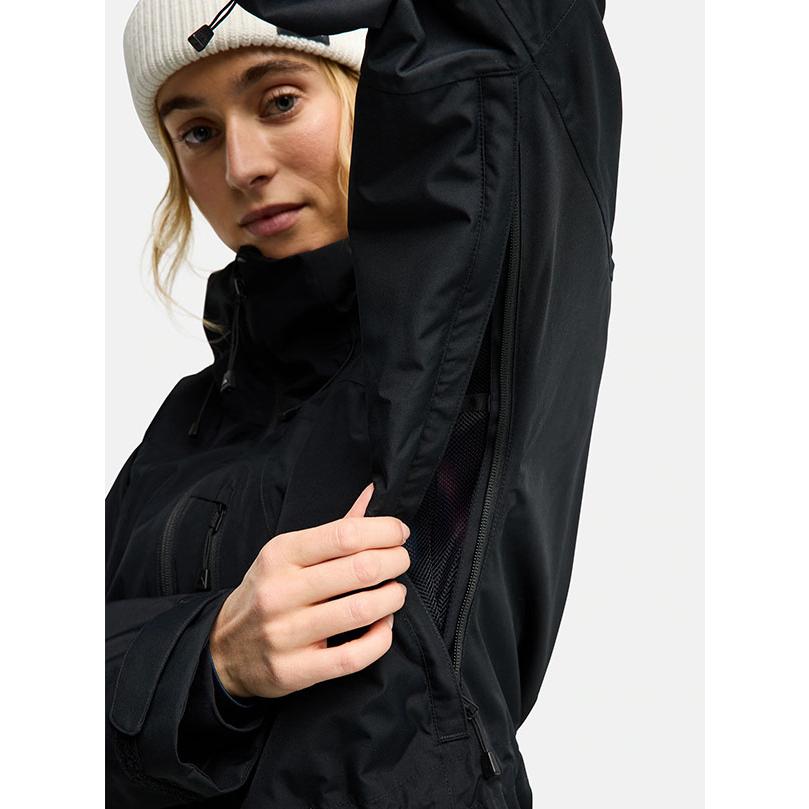 BURTON バートン レディース スノーフーディーシェル ジャケット ブラック BURTON（バートン） ラスト1点 ブラック Lサイズ スノーボードウェア