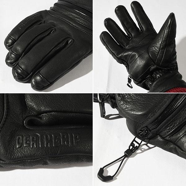 デスグリップグローブ　スキースノーボードグローブ　レザー新品未使用BLACK L スノーボード デスグリップ グローブ DEATHGRIP GLOVE レディース