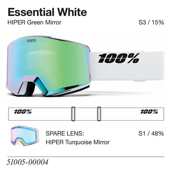 ラスト1点 スノーゴーグル 100% ワンハンドレッドパーセント NORG ノルグ アジアンフィット スノボ スノーボード スキー ゴーグル ギア 25-26冬新作 20%offの画像