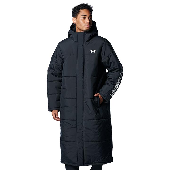 アンダーアーマー　ベンチコート　ロングコート　SM ブラック　黒　防寒着 UNDER ARMOUR（アンダーアーマー） レディース ベンチコート UA