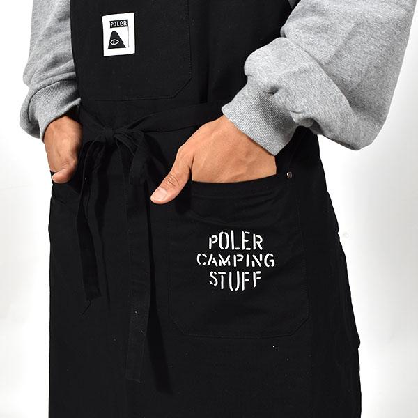 ラスト1  POLeR ポーラー メンズ BBQエプロン Quilt Fabric 2WAY BBQ APRON バーベキュー 防寒 アウトドア キャンプ レディース 25%offの画像