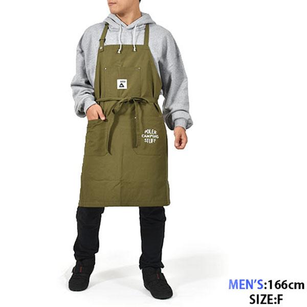 ラスト1  POLeR ポーラー メンズ BBQエプロン Quilt Fabric 2WAY BBQ APRON バーベキュー 防寒 アウトドア キャンプ レディース 25%offの画像