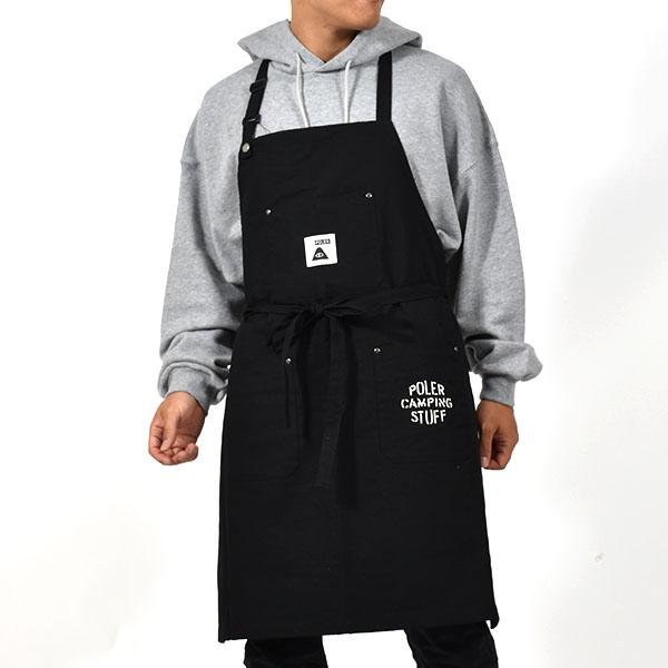 ラスト1  POLeR ポーラー メンズ BBQエプロン Quilt Fabric 2WAY BBQ APRON バーベキュー 防寒 アウトドア キャンプ レディース 25%offの画像
