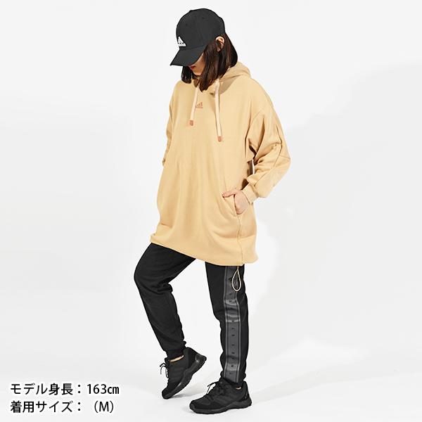 38%off アディダス レディース ロング丈 パーカー 上下セット adidas W WORD フーディチュニック ロングパンツ 裏起毛 プルオーバー IEH70 IEH69