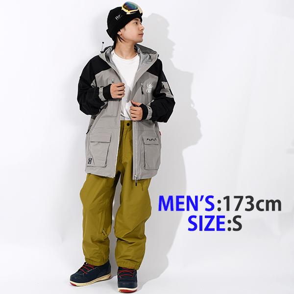 KM4K ウェア　グレー　上下　上Mサイズ　下Sサイズ スノーボードウェア KM4K カモシカ ANOTHER SKY PANTS メンズ