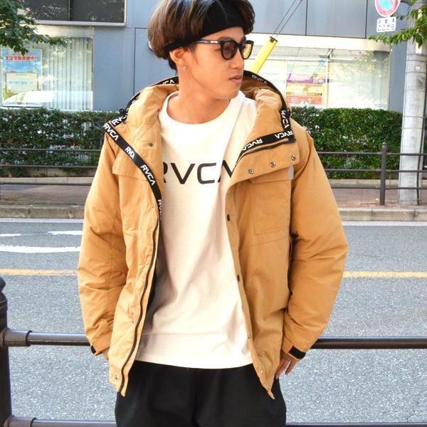 驚きの値段 Rvca 中綿ジャケット 長袖 ジャケット メンズ ルーカ Rvca ルーカ 秋冬新作 ロゴ 中綿 ナイロン ジャケット ベージュ Jacket Puffa メンズ コート アウター