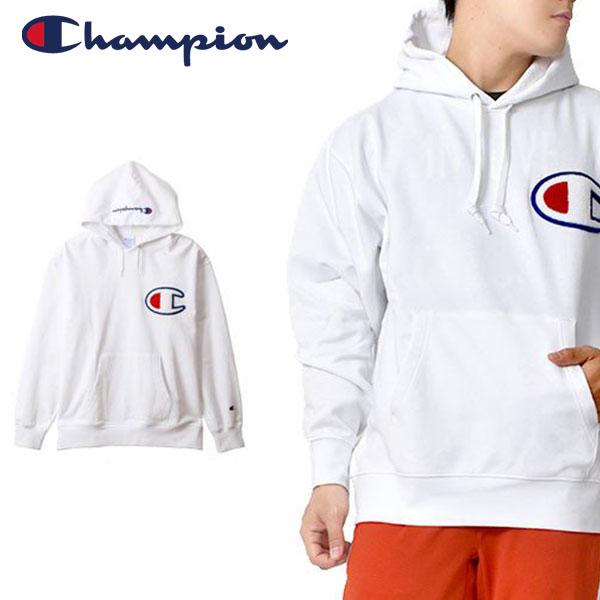 人気デザイナー Lサイズのみ Champion C3 R101 白 ホワイト 裏毛 もこもこロゴ パーカー スウェット プルオーバー メンズ チャンピオン パーカー サイズ Lサイズ Www Ricamificiolevi Com