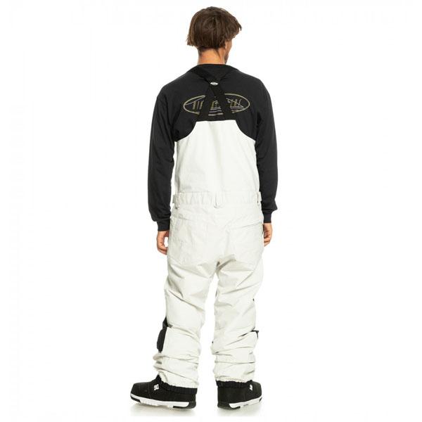 送料無料 新品 QUIKSILVER スノーウェア ビブパンツ L WHT Quiksilver（クイックシルバー） 45%off スノーボードウェア メンズ