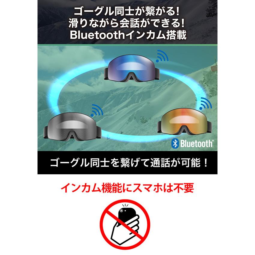 仲間と会話できる ゴーグル bone ビーワン 骨伝導 イヤホン付き