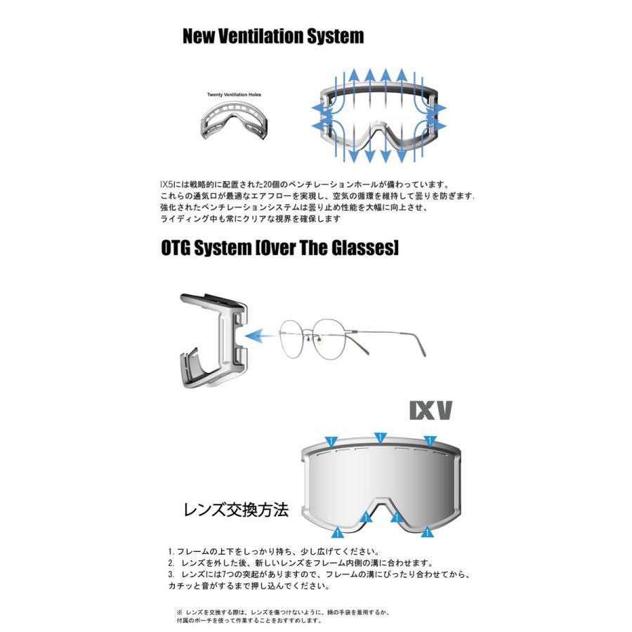 スノーゴーグル IX NINE アイエックスナイン IX-V アイエックス