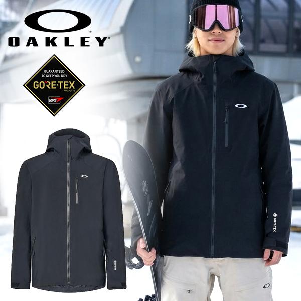 ★美品★Oakleyオークリーブラック スノーウェア ゴアテックス Men'sＬ OAKLEY（オークリー） スノーボードウェア メンズ ジャケット