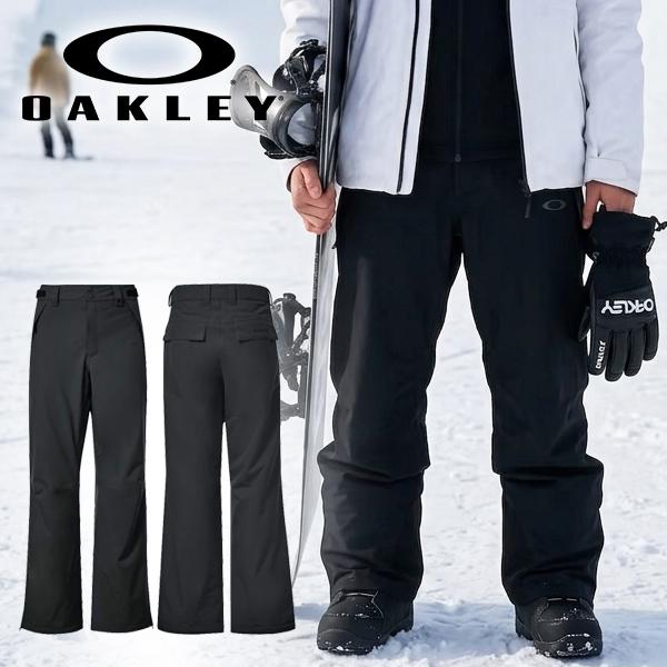 【オークリー】スキー　スノボーパンツ　M 黒　刺繍ロゴ　11年製　希少品　k OAKLEY（オークリー） スノーボードウェア メンズ パンツ 中綿 立体