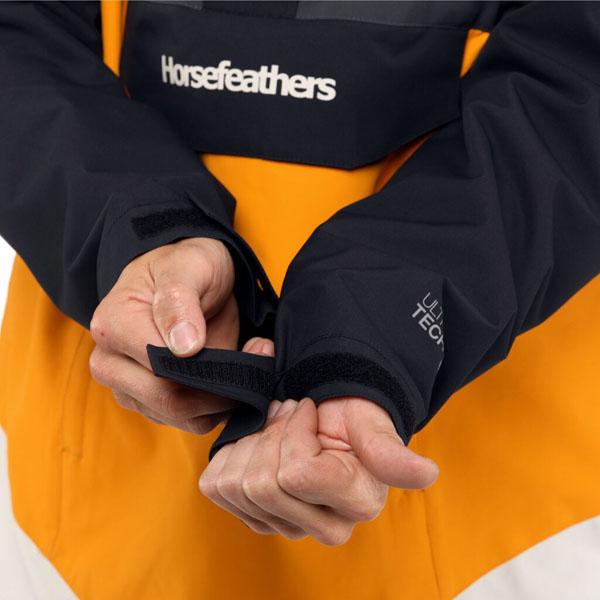 Lサイズのみ スノーボードウェア HORSEFEATHERS フォースフェザース ブラック イエロー SPENCER JACKET メンズ アノラック ジャケット スノボの画像