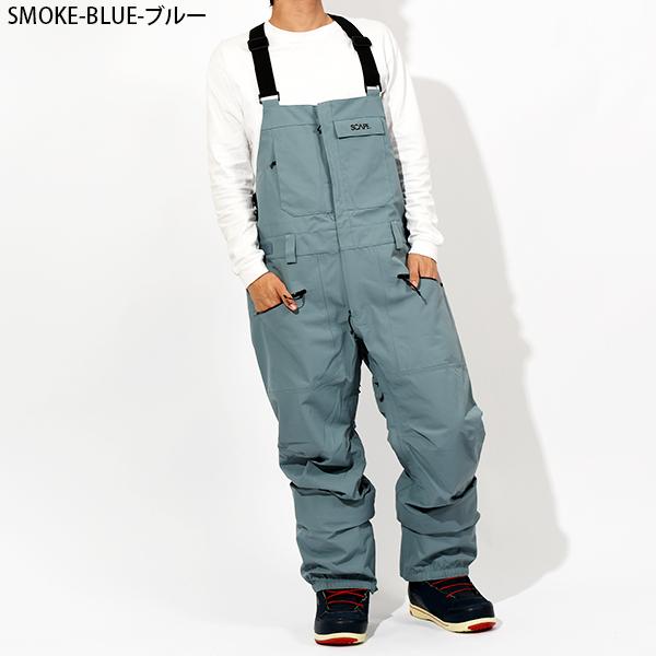 SCAPE スノーボードウェア 上下 M ユニセックス 水色×ベージュ 美品 SCAPE（エスケープ） スノーボードウェア BIB PANTS メンズ レディース