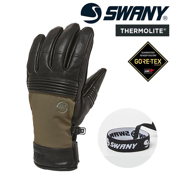グローブ　スノーグローブ　SWANY　レザー　革　レディース　スノーボード　S レザーグローブ SWANY スワニー Classic Combi Glove ゴアテック