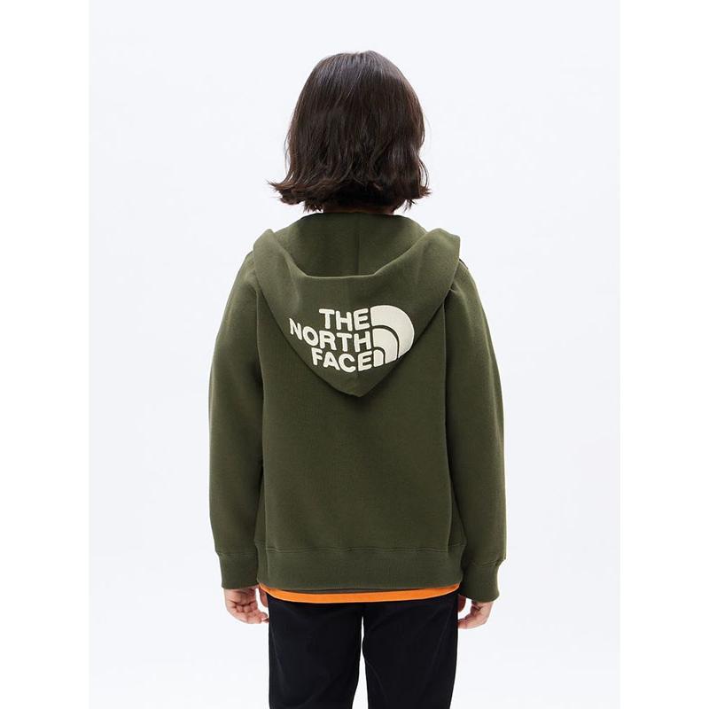 ノースフェイス キッズ 裏起毛 スウェット パーカー 子供 THE NORTH FACE リアビュー フルジップ フーディー フードロゴ NTJ62261｜elephantsports｜10