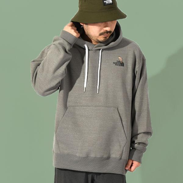 ヤマネコ刺繍 ノースフェイス 裏毛 スウェット パーカー メンズ レディース THE NORTH FACE フーディー プルオーバー 山猫 NT12535 2025春夏新作 | THE NORTH FACE | 17