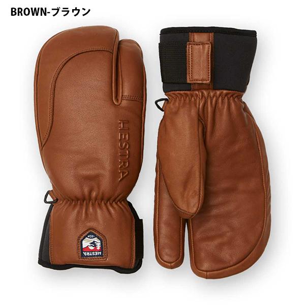 HESTRA（ヘストラ） レザーミトン Topo 3-Finger MITTEN メンズ ミトン