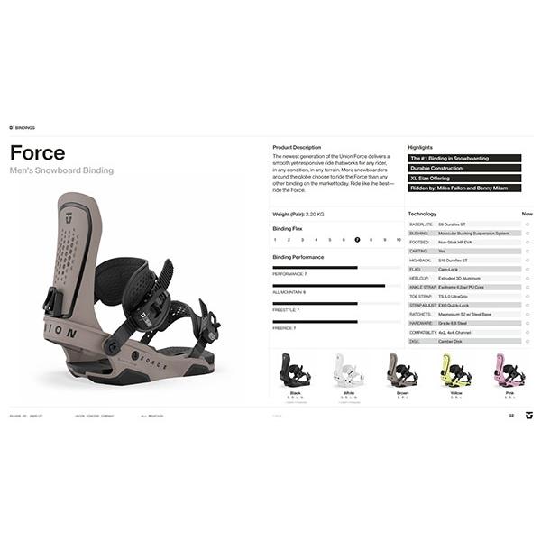 UNION BINDING 2026-2027冬新作 UNION ユニオン バインディング FORCE