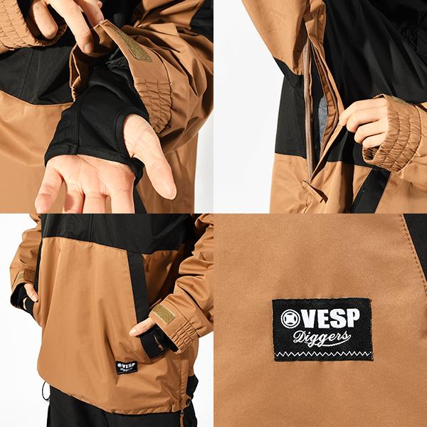 VESP（ベスプ） Lサイズ スノーボードウェア Diggers Pullover Jacket