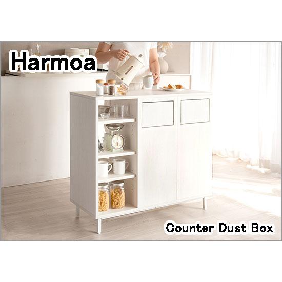Harmoa (ハルモア) カウンターダストボックス 45L×2 ホワイト DB-9040