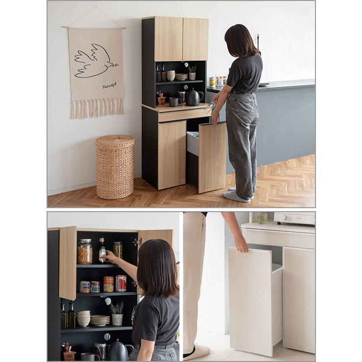 NotT (ノット)分別ドロワーダストボックスラック 45L×2 ナチュラル DB
