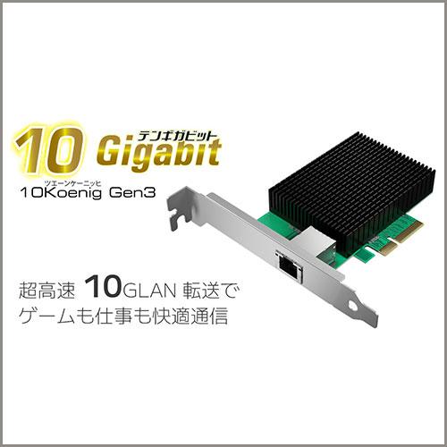 AREA (エアリア) 10Koenig Gen3 PCI Express x4形状の10Gigabit