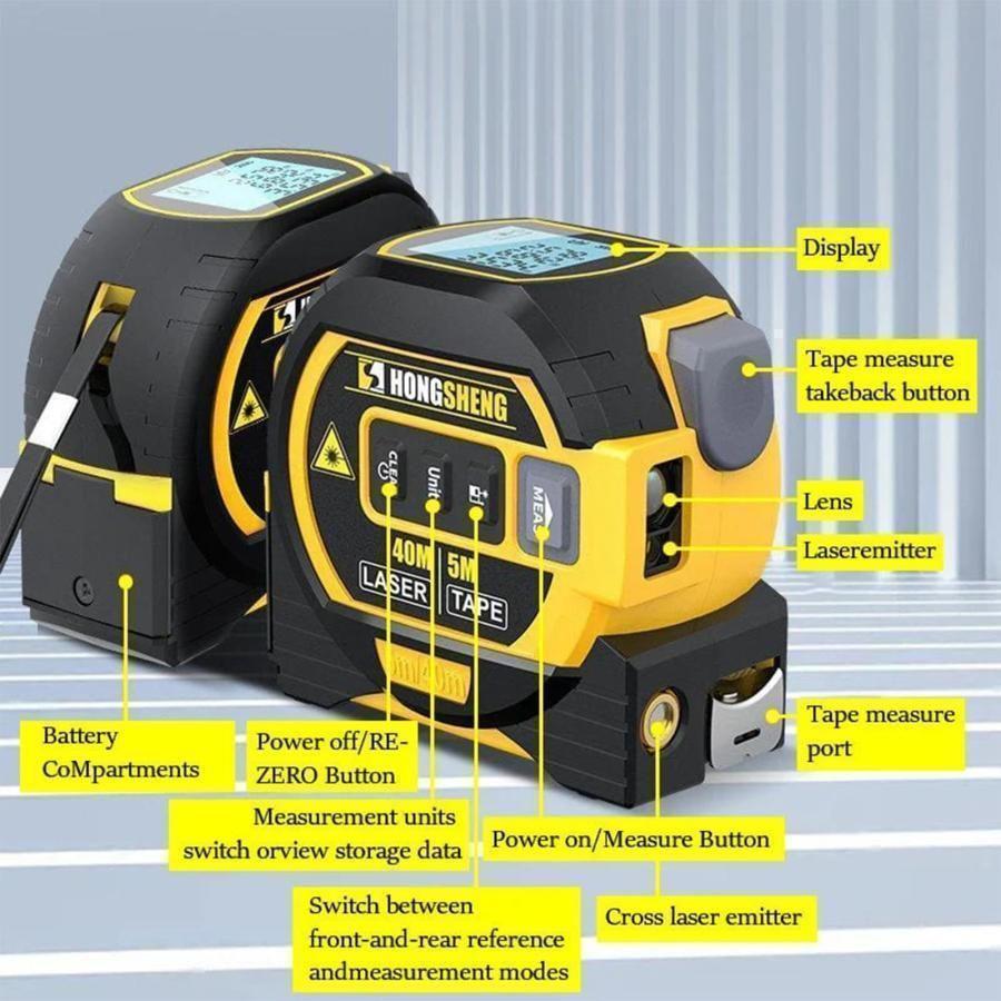 コンベックス 3 In 1デジタル距離計 メジャー レーザー距離計 コンベックス 3 In 1デジタル距離計 メジャー レーザー距離計