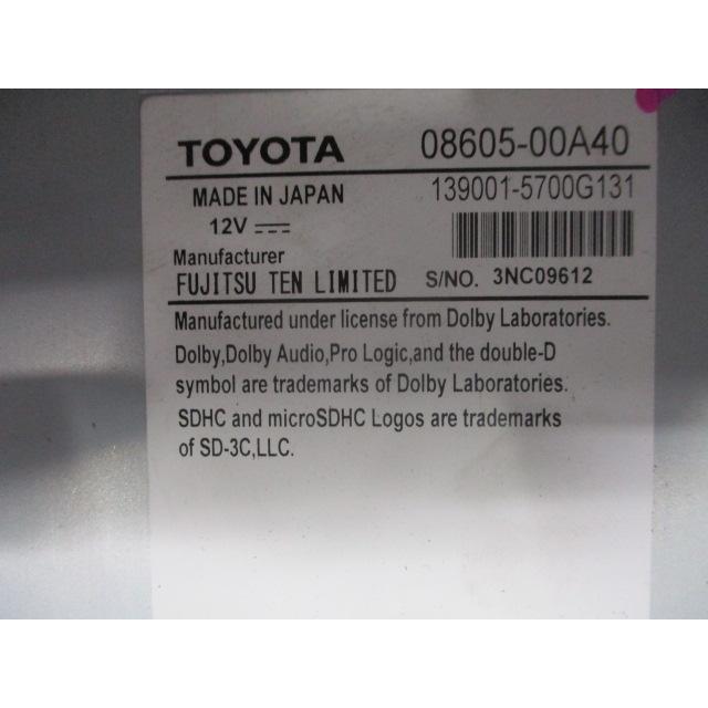 トヨタ アクア NHP10 純正 ナビ NSZT-Y66T 08605-00A40 9インチ トヨタ アクア NHP10 純正 ナビ NSZT-Y66T 08605-00A40 9インチ