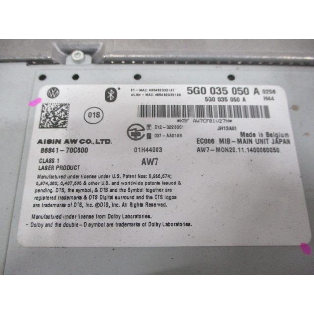 VW フォルクスワーゲン ゴルフ7 TSI DBA-AUCJZ 純正 ナビ VW フォルクスワーゲン ゴルフ7 TSI DBA-AUCJZ 純正 ナビ