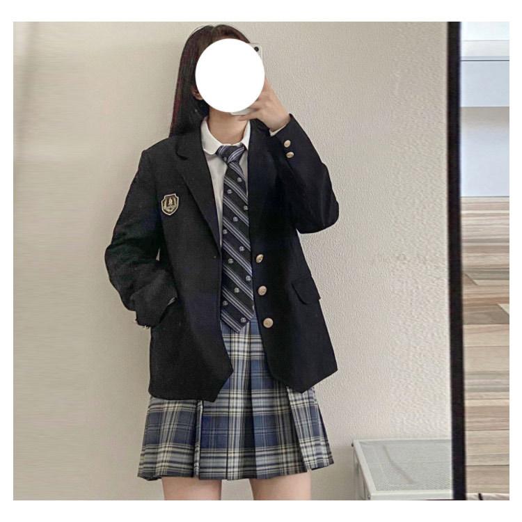 スカートスーツ 制服 女子高校生 5点セット バッジ コスチューム jk服