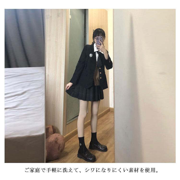 スカートスーツ 制服 女子高校生 5点セット バッジ コスチューム jk服