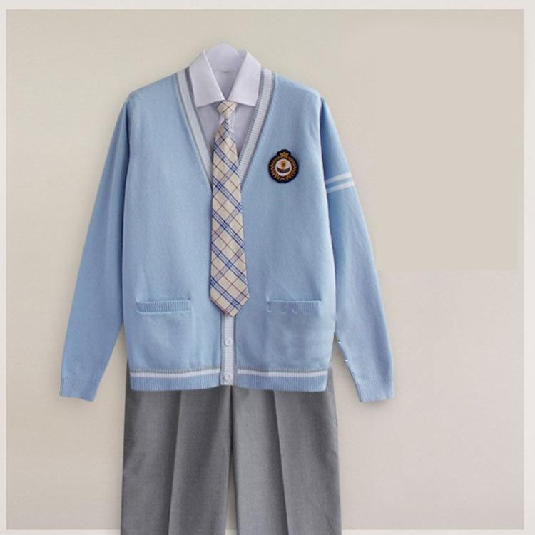 制服5点セット シャツ スクールスーツ 高校生制服 男子高生 ワッペン 全20タイプ 学生服 カーディガ DK制服 ネクタイ 仮装 男の子 男の子ス｜elevenoneshop｜03