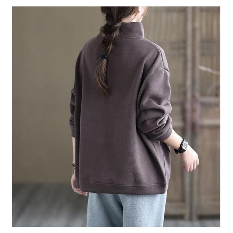 ふわふわ 裏起毛 トレーナー スウェット プルオーバー 長袖 ハイネック