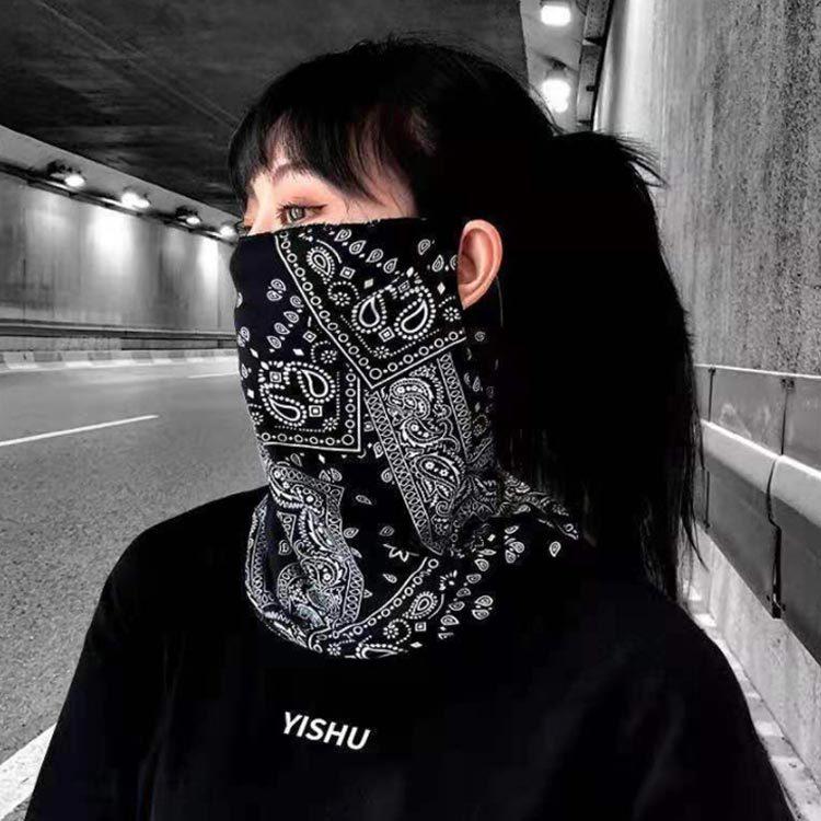 フェイスカバー フェイスマスク バンダナネックガード 綿 スポーツ