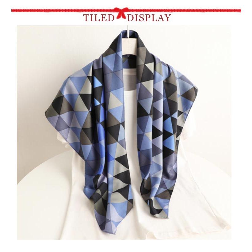 正方形 大判 スカーフ 90cm レディース ストール ヘアクセサリー