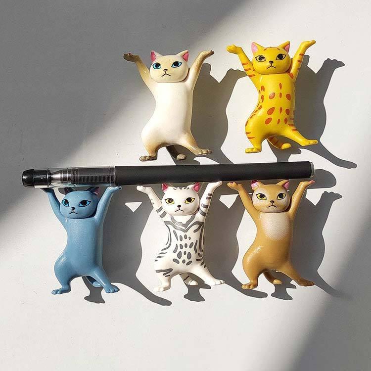 冷蔵庫マグネット ネコちゃんの5匹セット 立体デザイン 可愛い 超強力