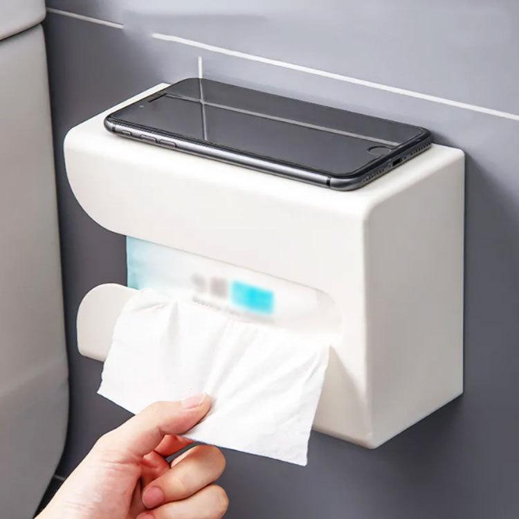 ティッシュケース 壁掛け 北欧風 ティッシュカバー 粘着式 ティッシュ