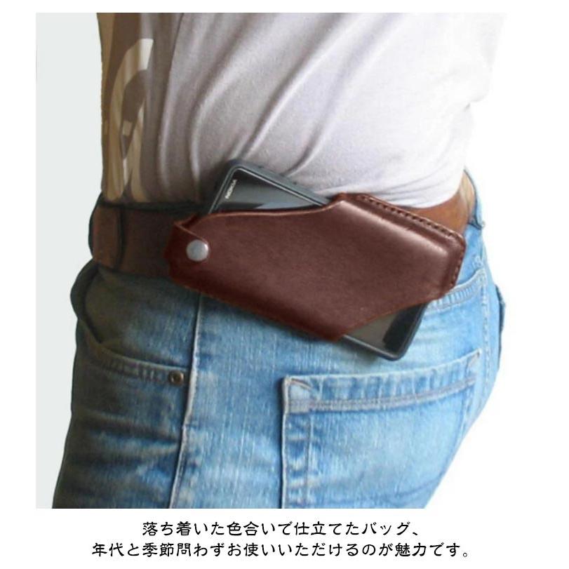 携帯 メンズ 電話ポーチベルトポーチ 縦型ベルトカバー レザー ポーチ