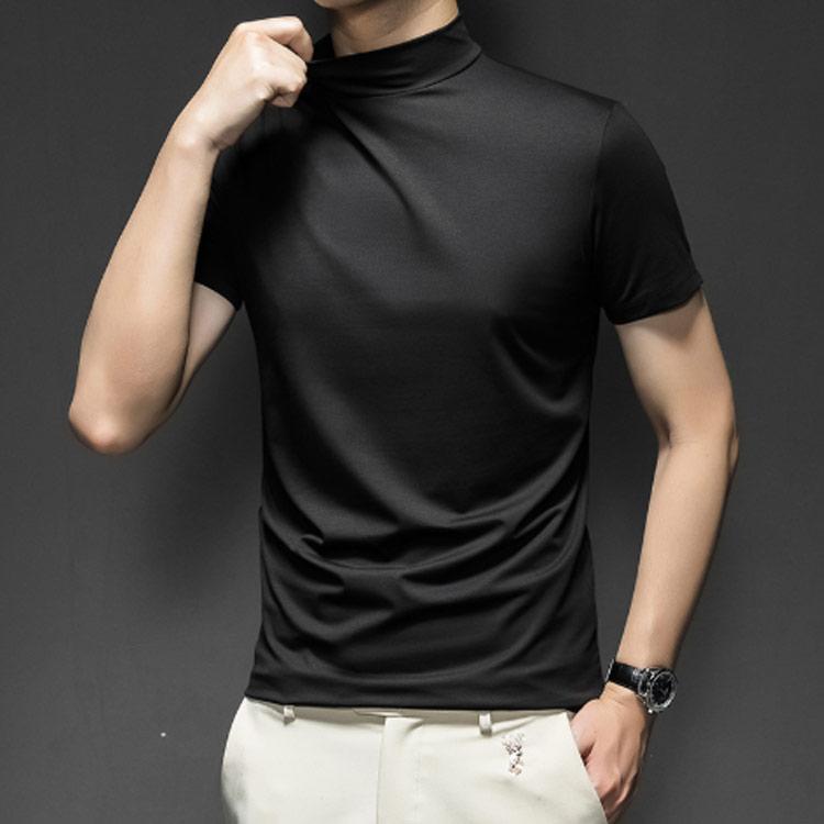 半袖Tシャツ Tシャツ 半袖 メンズ モックネック ハイネック ゴルフt