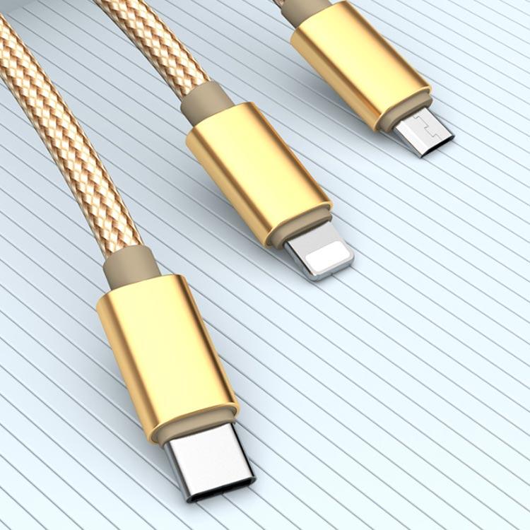 iOS/Micro USB/USB Type-C 3in1 充電ケーブル ライトニングケーブル microusb typec スマホ iPhone11 |  | 03